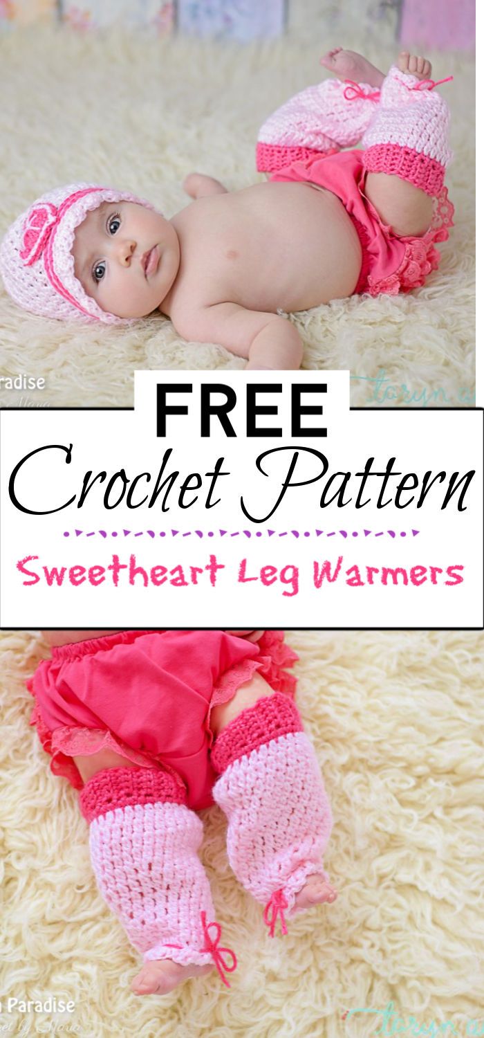 1. Free Crochet Pattern Sweetheart Leg Warmers