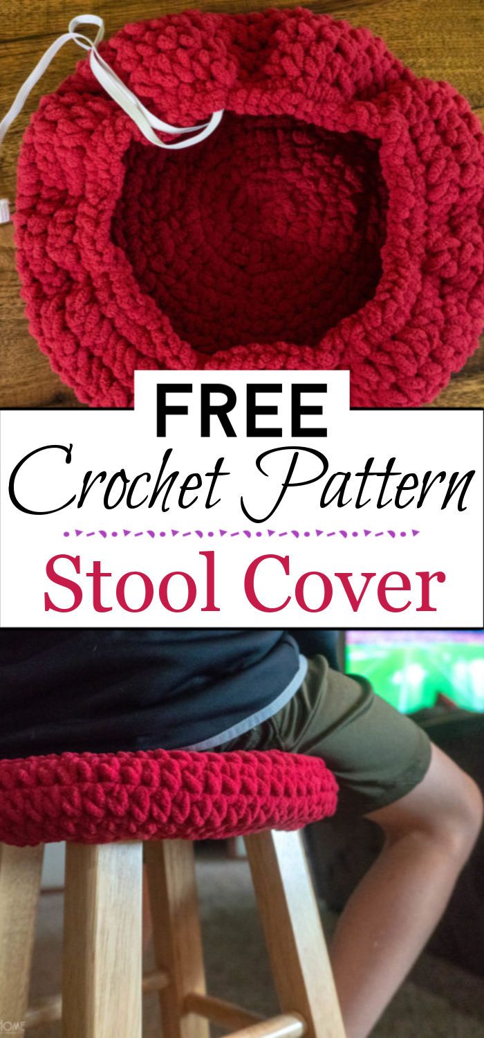 1. Stool Cover Crochet Pattern