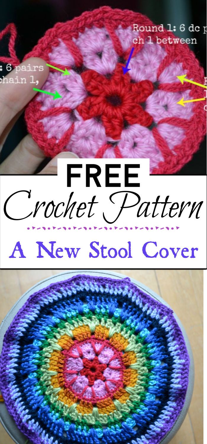 2. A New Crochet Stool Cover