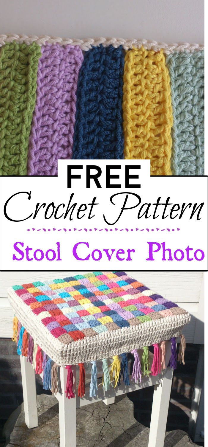 3. Crochet Stool Cover Photo Tutorial