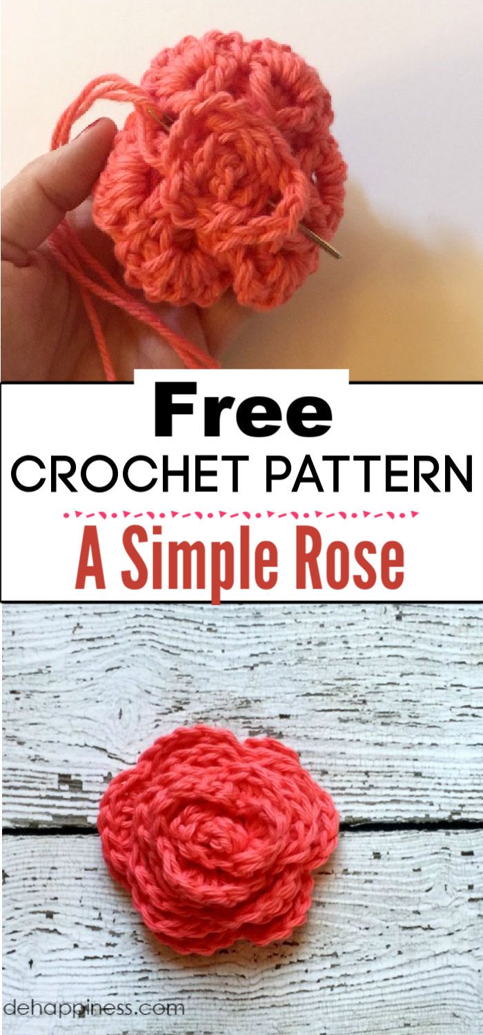 3. How to Crochet a Simple Rose 2