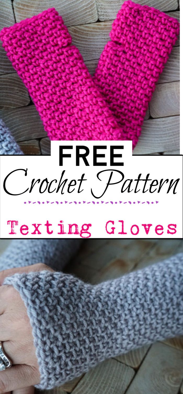 3. Texting Gloves Free Crochet Pattern