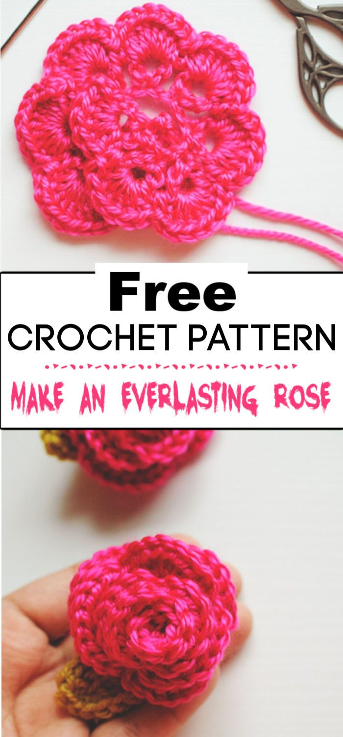 4. Make an Everlasting Rose A Crochet Tutorial 2