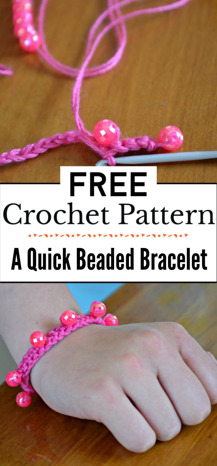 4.A Quick Beaded Crochet Bracelet