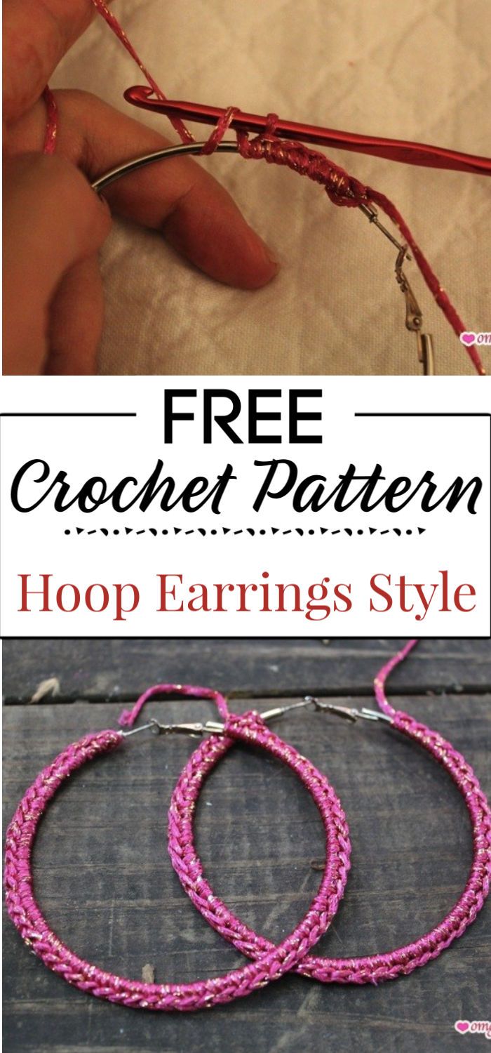 5. Hoop Earrings Crochet Style