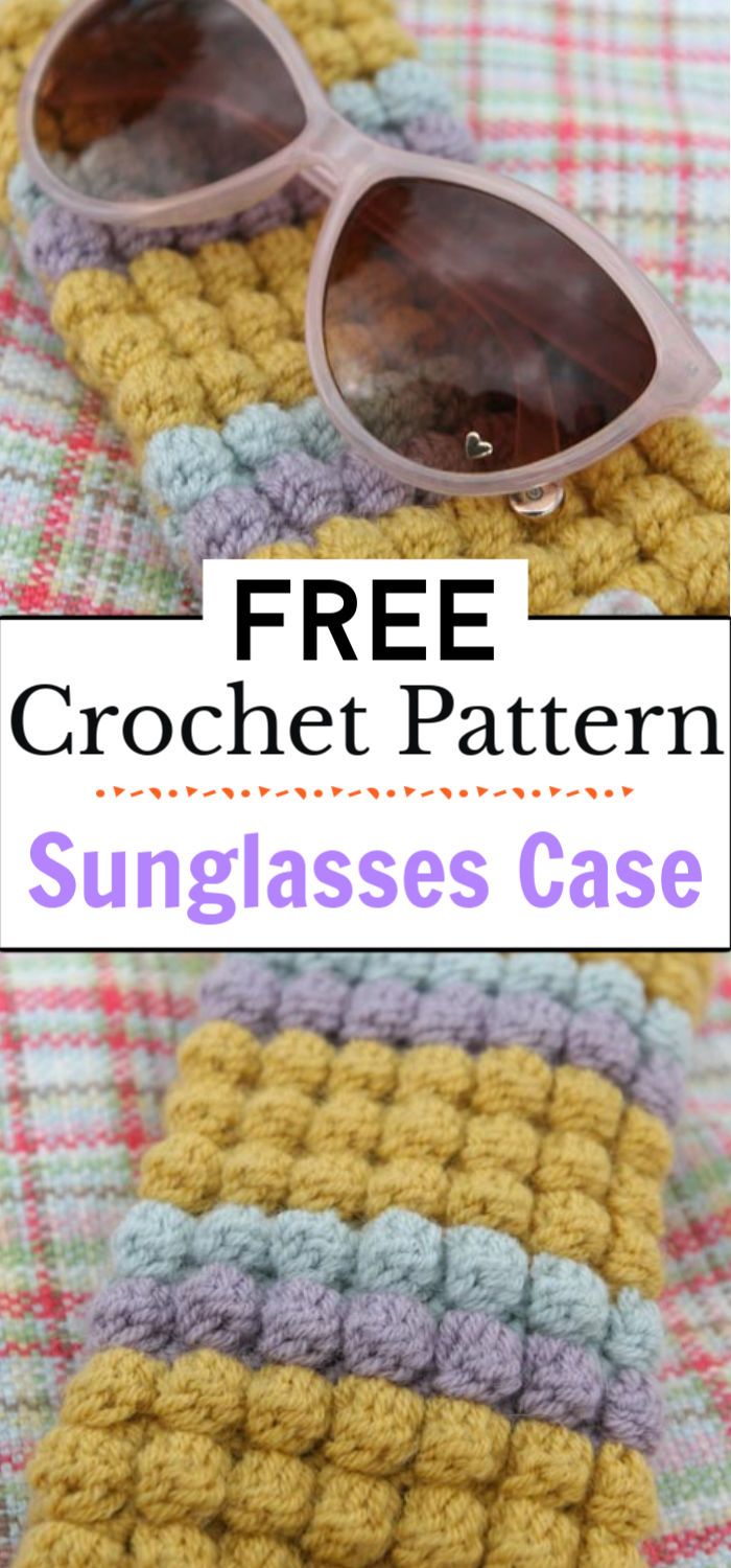 Free #Crochet Pattern: The Manchester Sunglasses Case