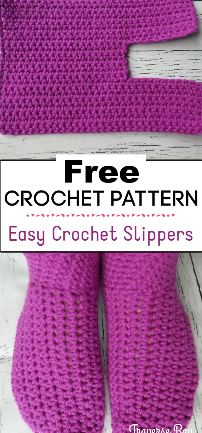 7.Easy Crochet Slippers