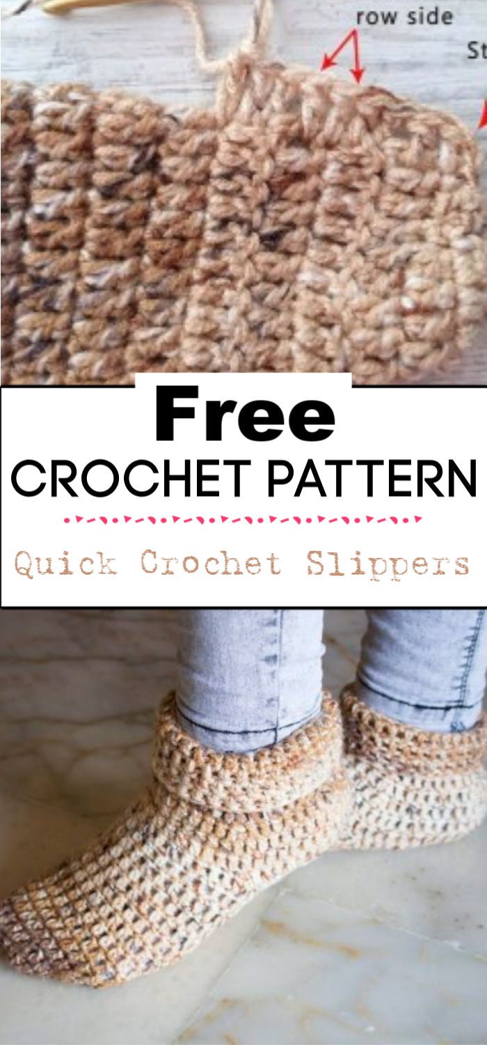 8.Quick Crochet Slippers
