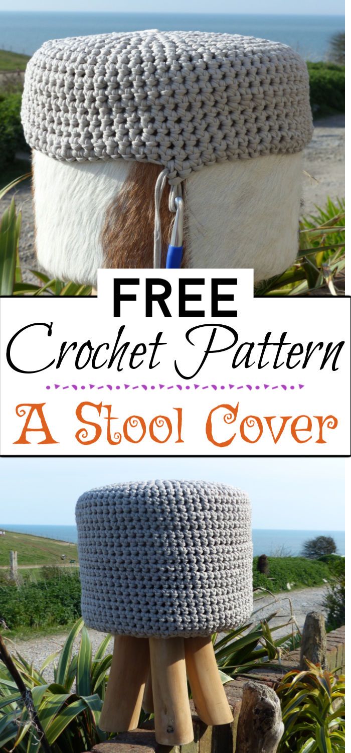 9. A Crochet Stool Cover