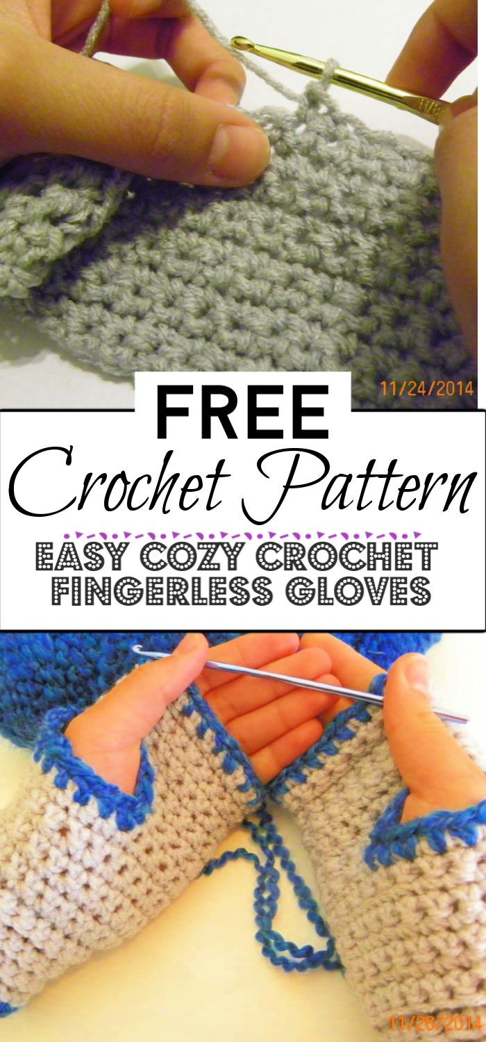 9. Easy Cozy Crochet Fingerless Gloves