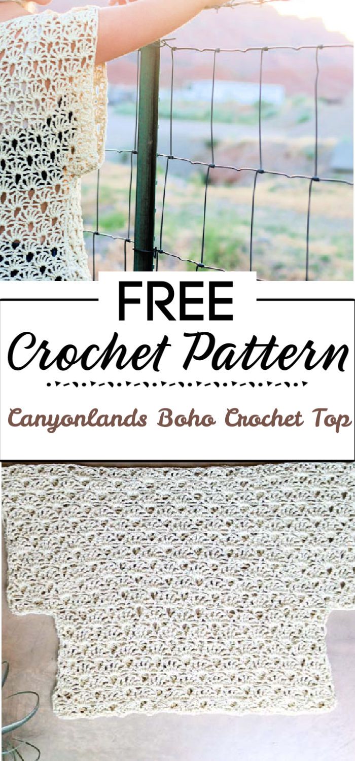 91. Canyonlands Boho Crochet Top Free Pattern