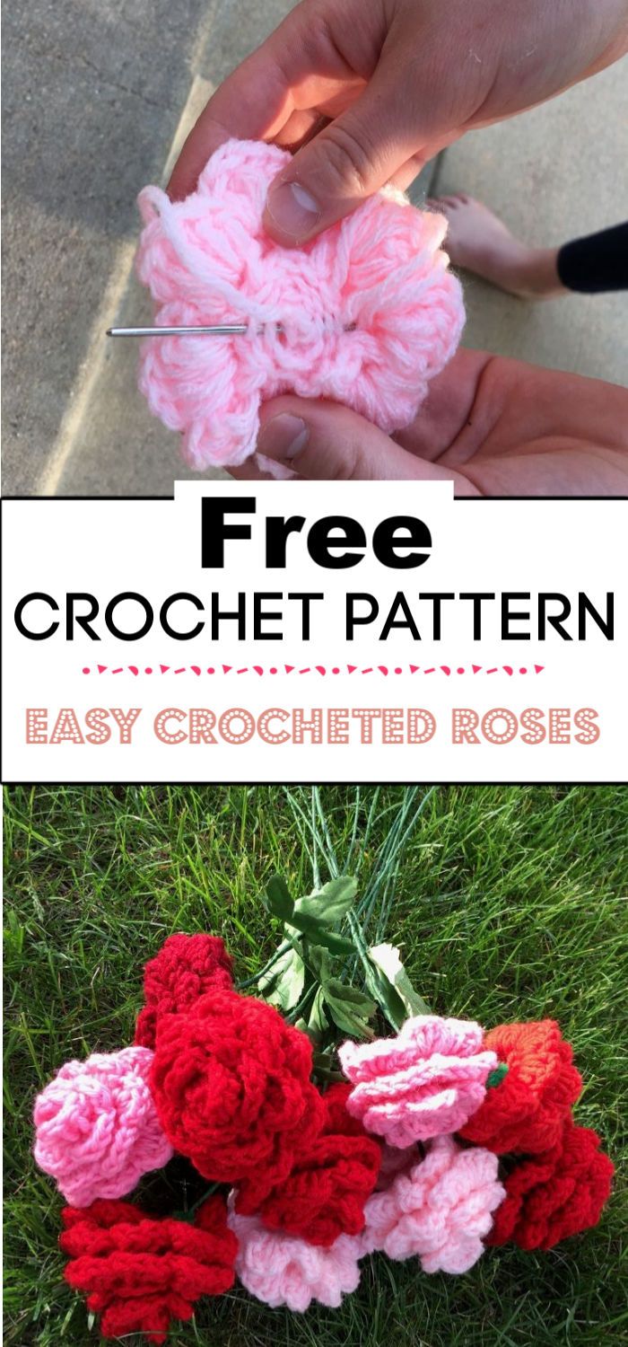 92. Easy Crocheted Roses 1