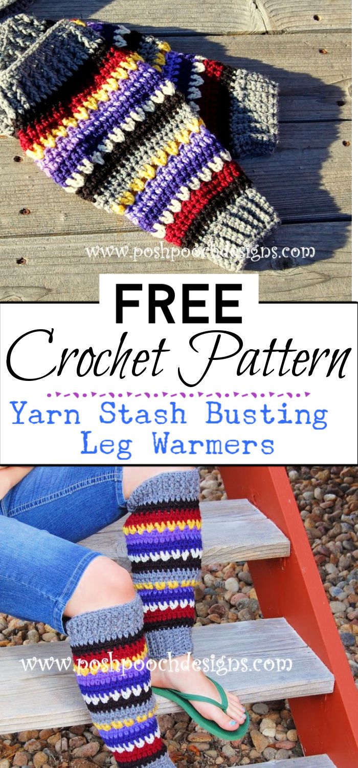 92. Yarn Stash Busting Leg Warmers Crochet Pattern