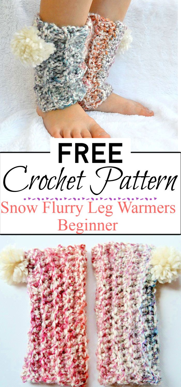 97. Snow Flurry Leg Warmers Beginner Crochet Pattern