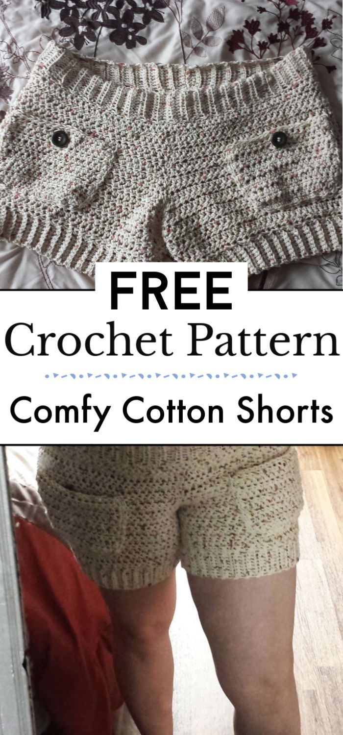 3. Comfy Cotton Shorts Free Crochet Pattern