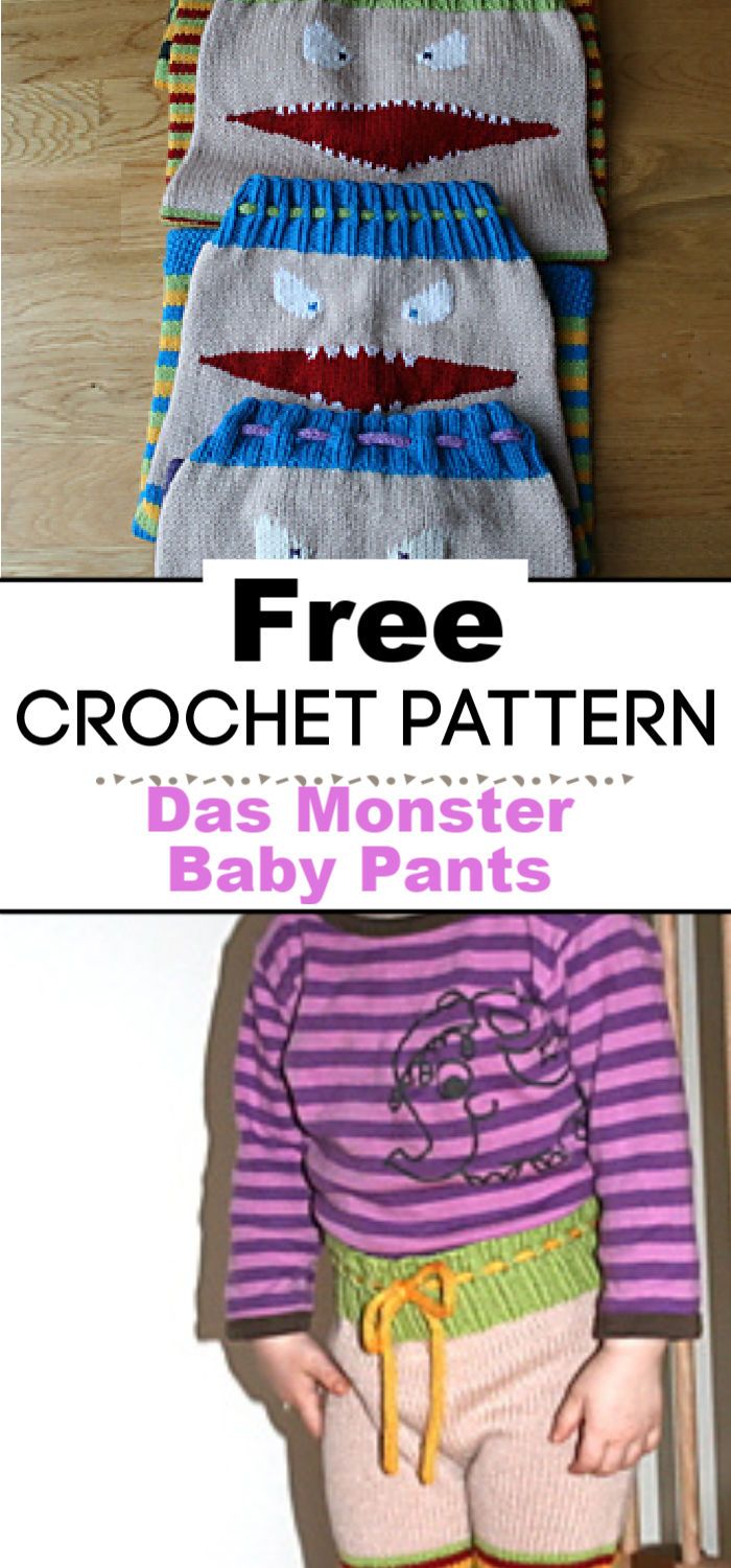 9. Free Knitting Pattern Das Monster Baby Pants