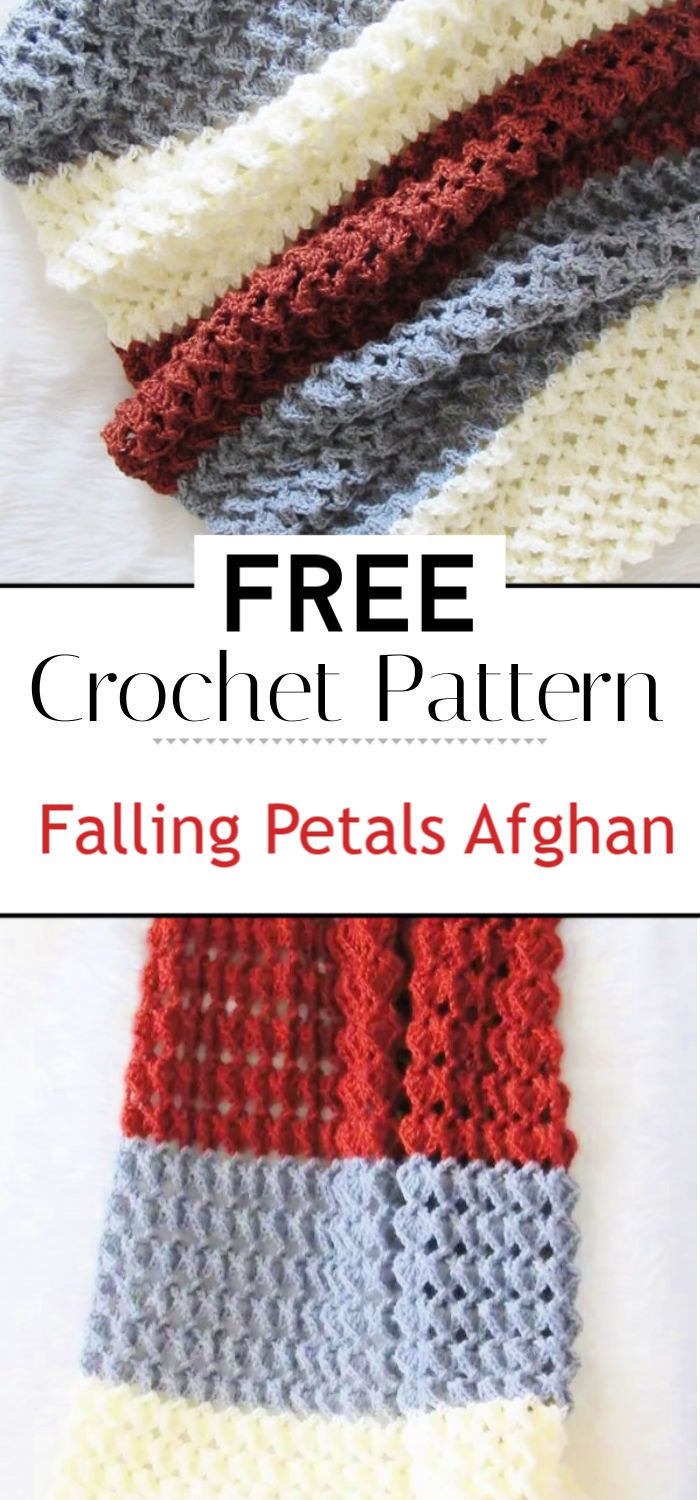 91. Free Crochet Afghan Pattern Falling Petals Afghan
