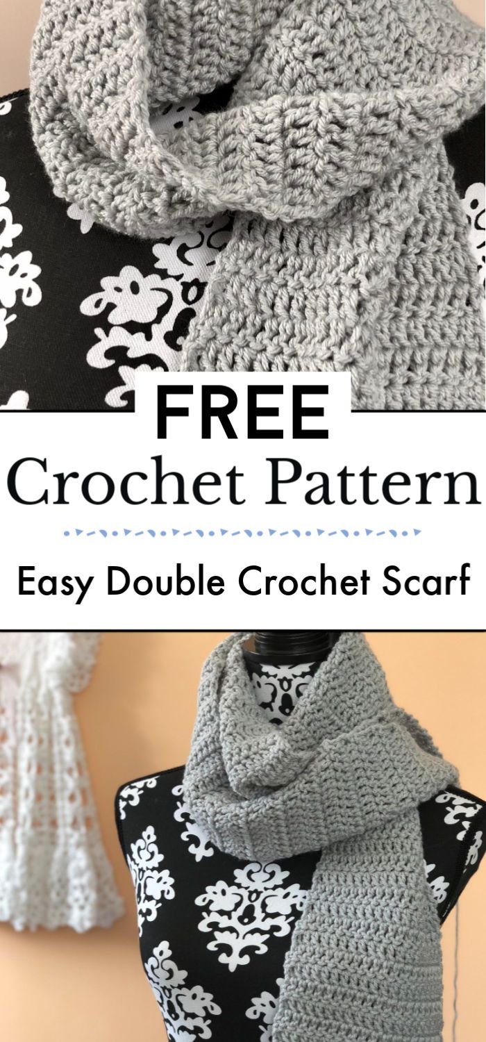 93. Easy Double Crochet Scarf Pattern