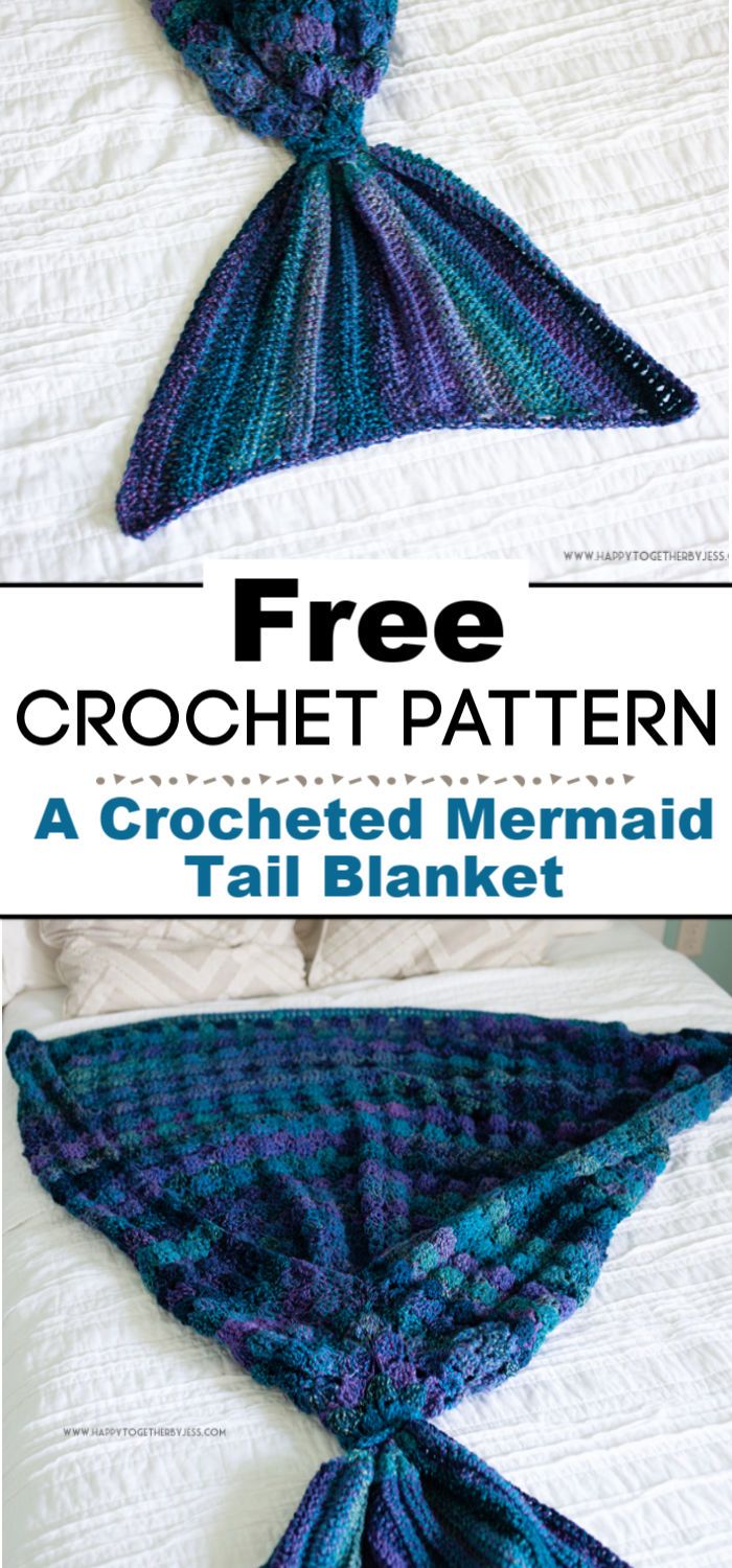 A Crocheted Mermaid Tail Blanket