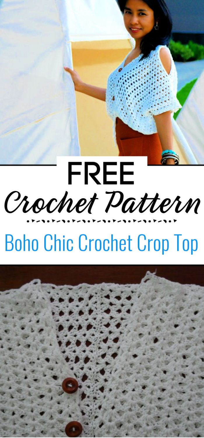 Boho Chic Crochet Crop Top Free Pattern