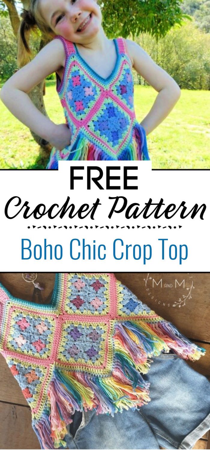 Boho Chic Crop Top Crochet Pattern