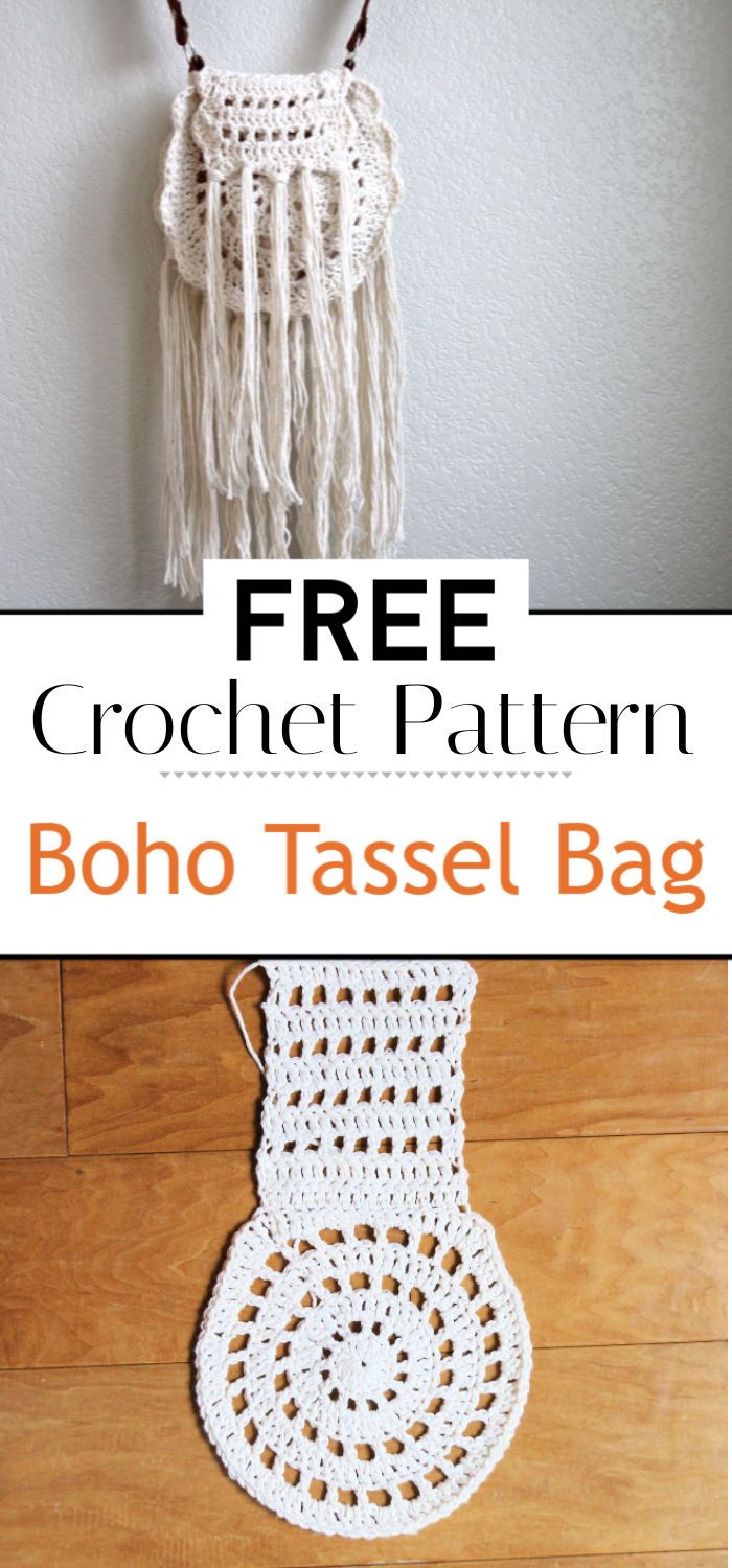 Boho Tassel Crochet Bag Free Pattern
