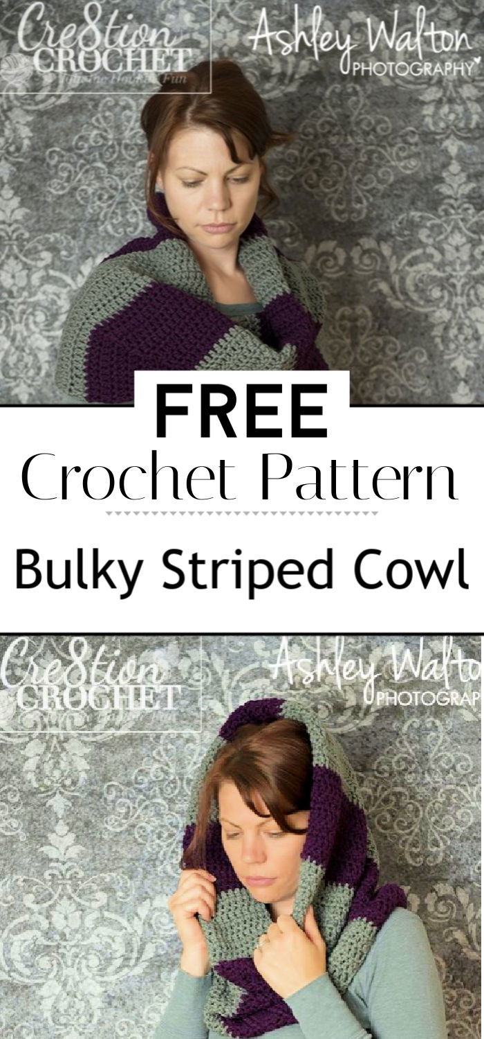 Bulky Striped Cowl
