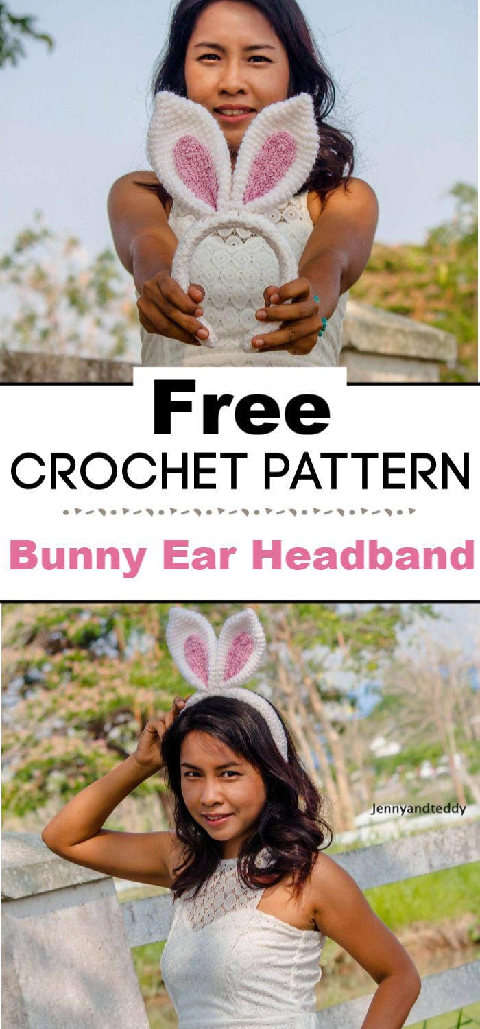 Bunny Ear Headband Free Crochet Pattern