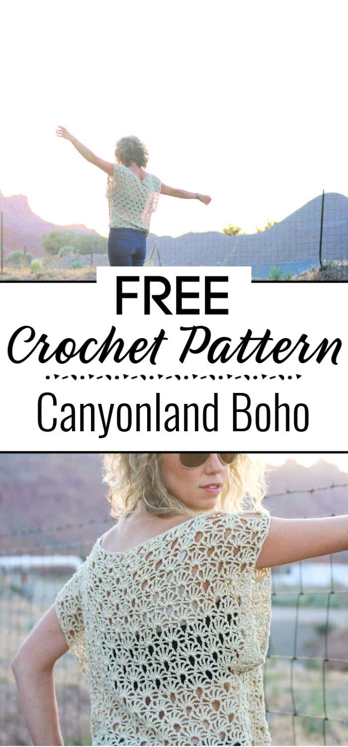 Canyonland Boho Crochet Top Free Pattern