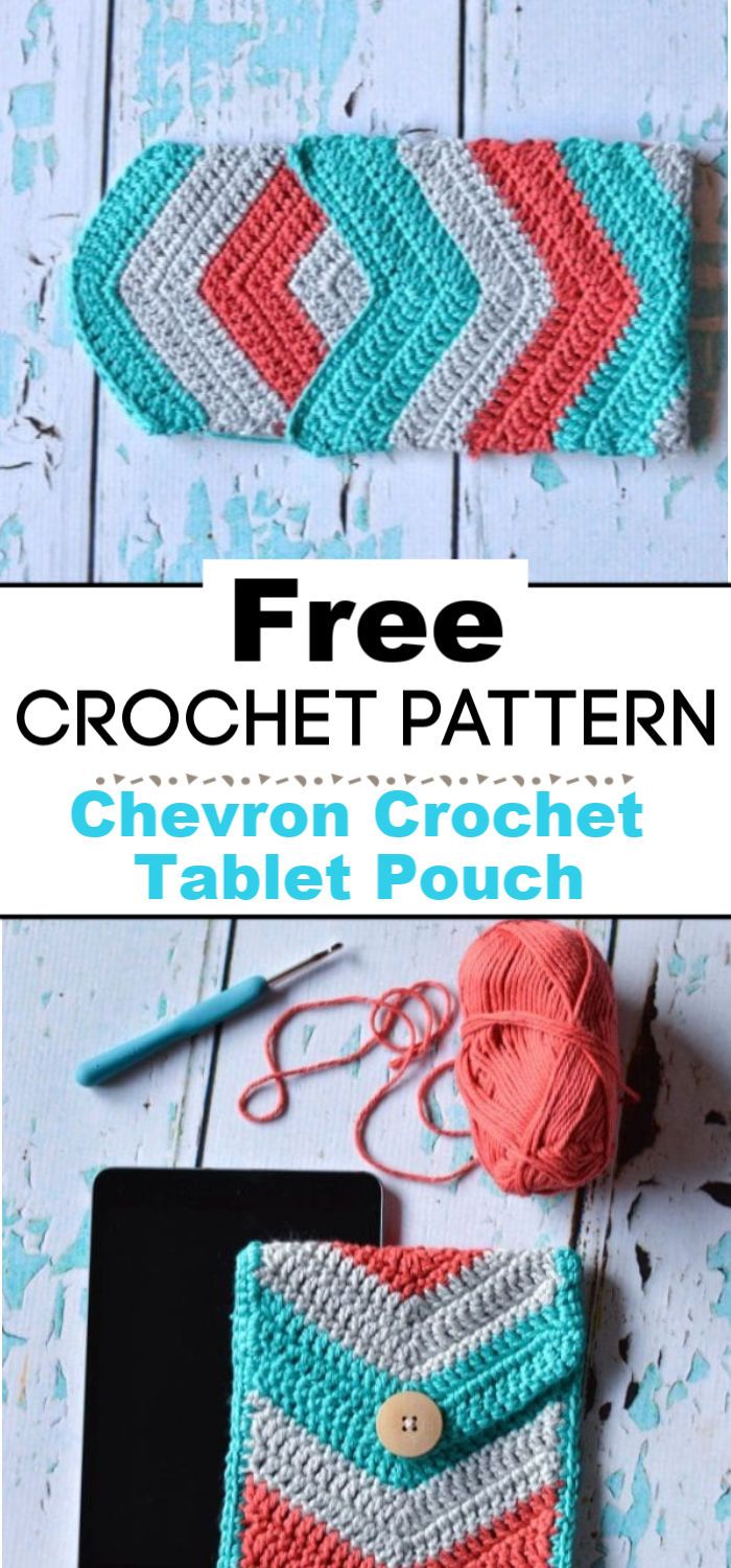 Chevron Crochet Tablet Pouch Free Crochet Pattern