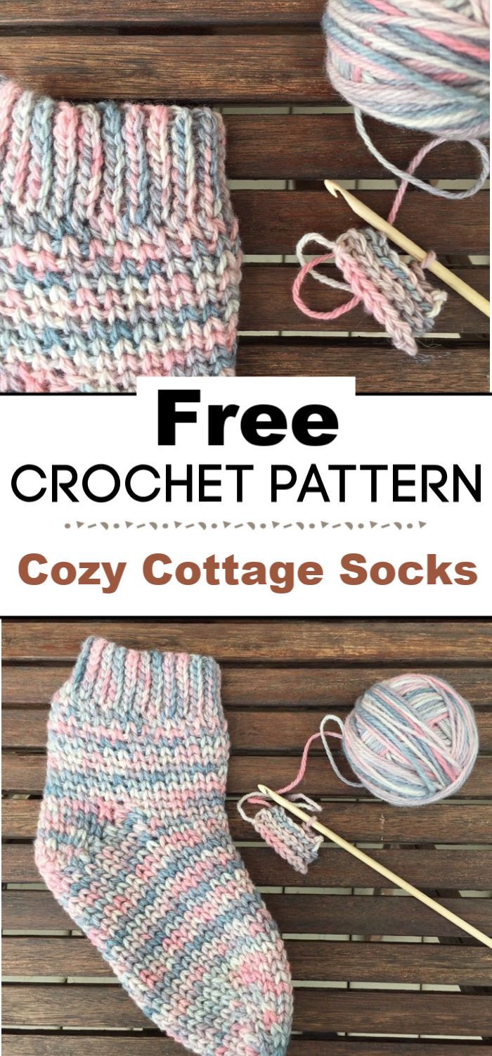 Cozy Cottage Socks A Free Crochet Pattern