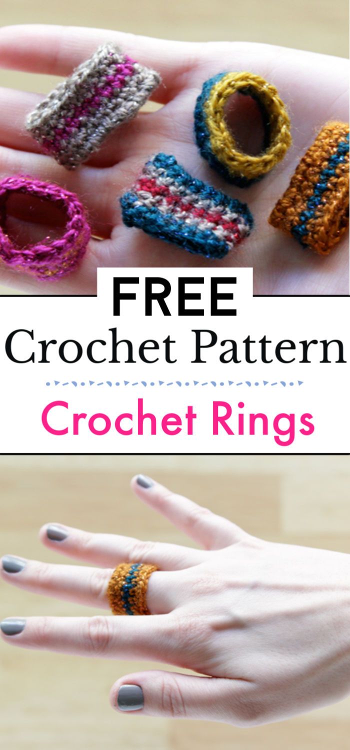 19+ Cute Crochet Ring Patterns, Crochet Finger Rings