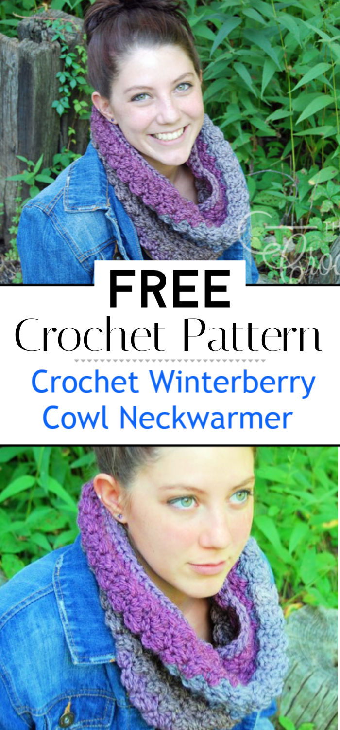 Crochet Winterberry Cowl Neckwarmer Pattern