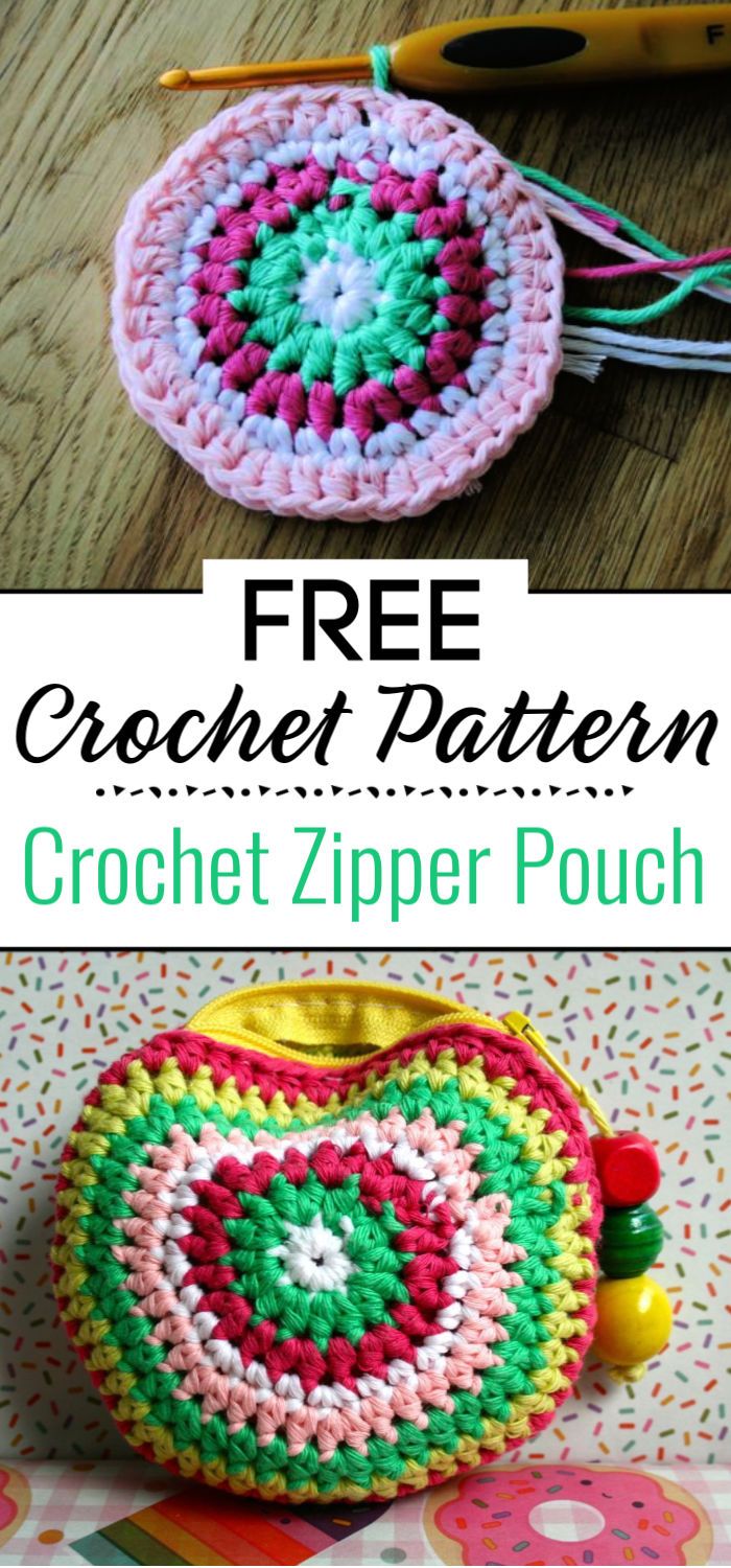 Crochet Zipper Pouch Pattern 1