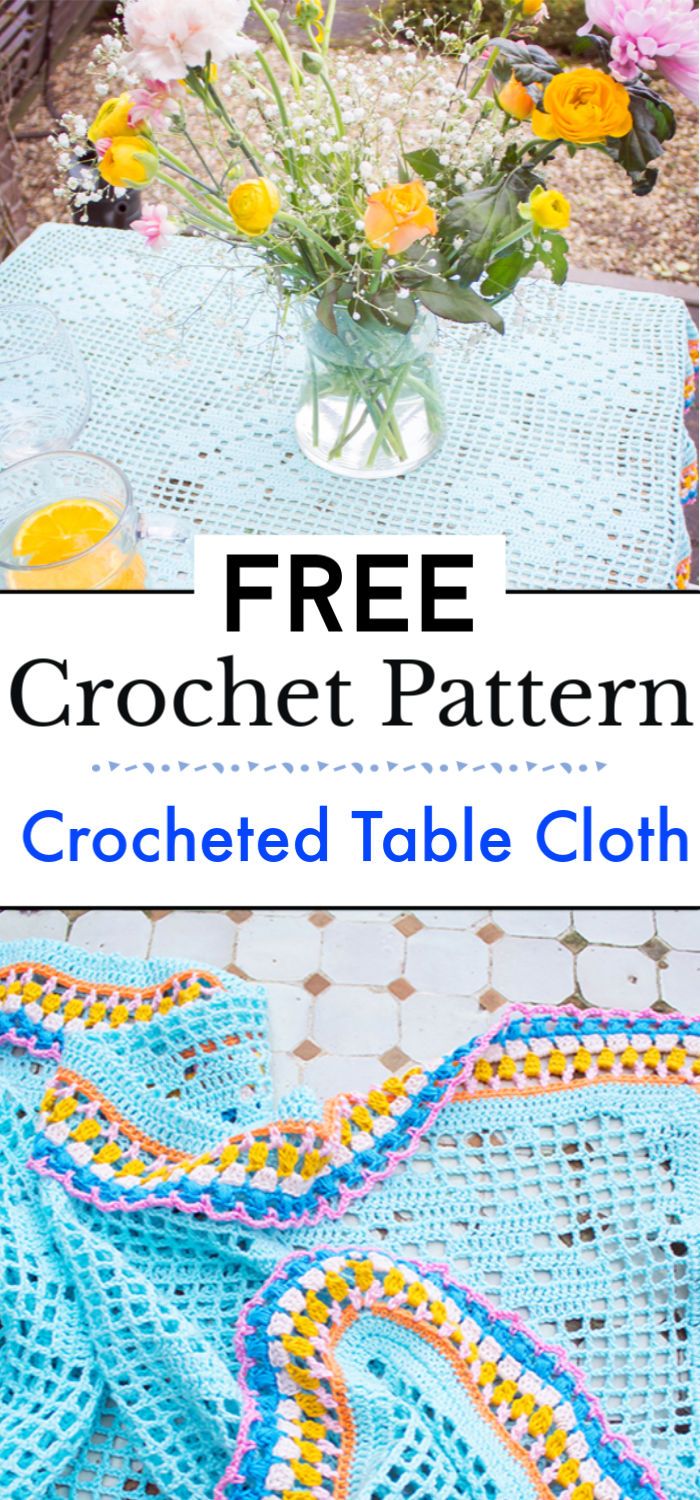 Crocheted Table Cloth Free Crochet Pattern