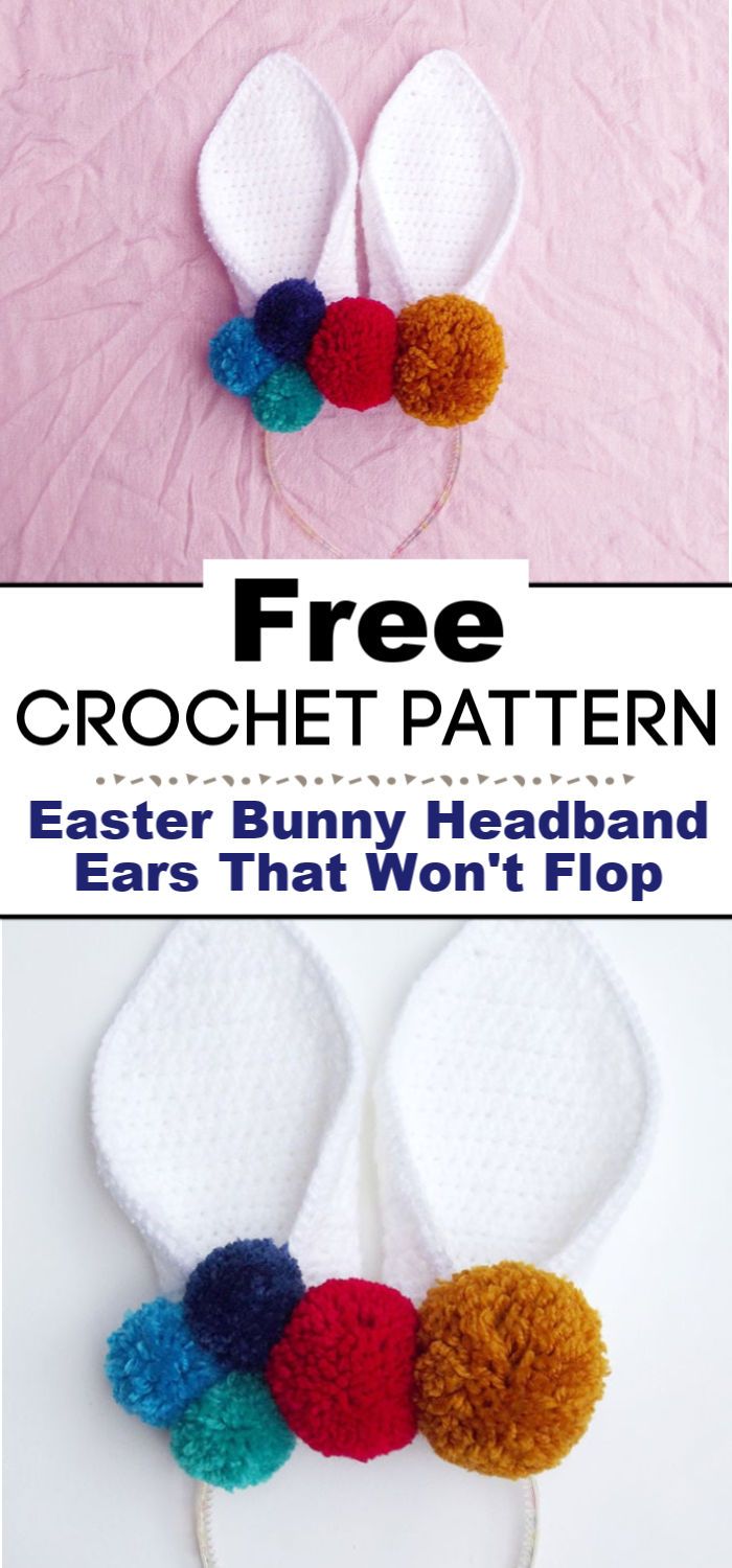 Easter Bunny Headband Crochet Ears That Wont Flop