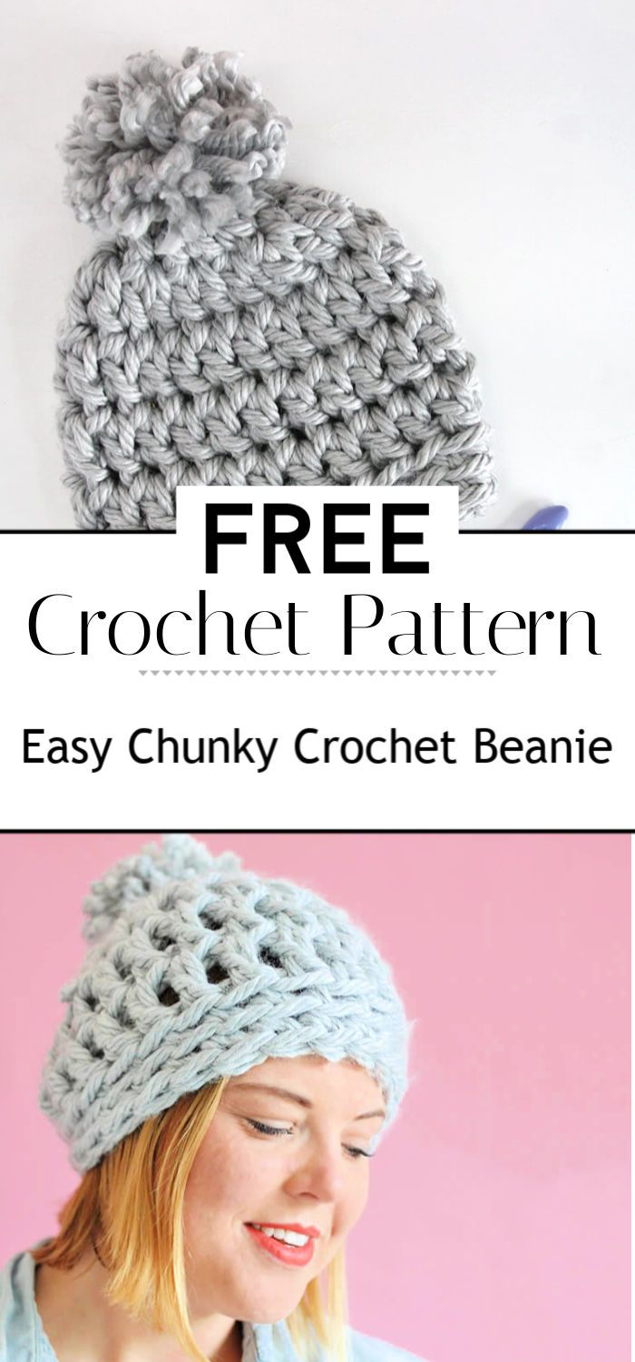 Easy Chunky Crochet Beanie