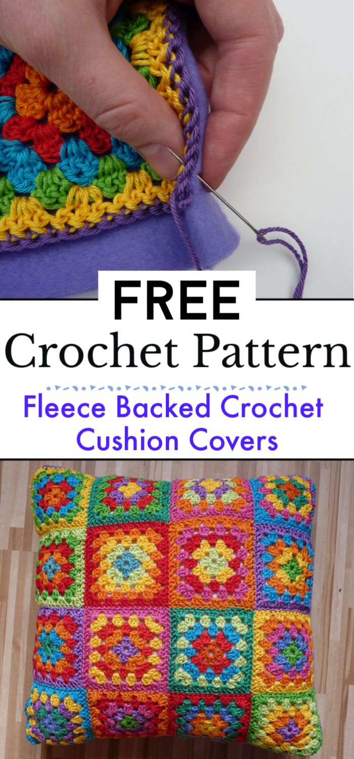 Fleece Backed Crochet Cushion Covers