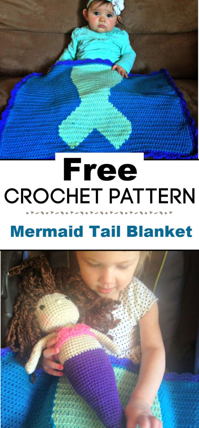 Free Crochet Mermaid Tail Blanket Pattern