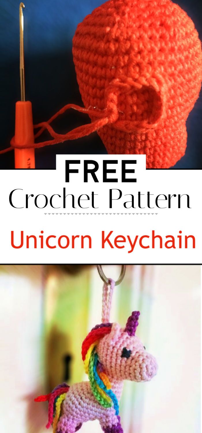 Free Crochet Pattern Unicorn Keychain
