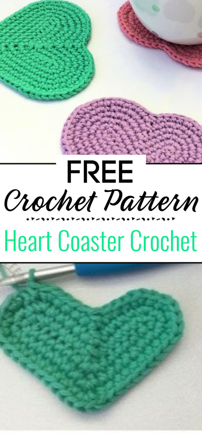 Frere Heart Coaster Crochet Pattern