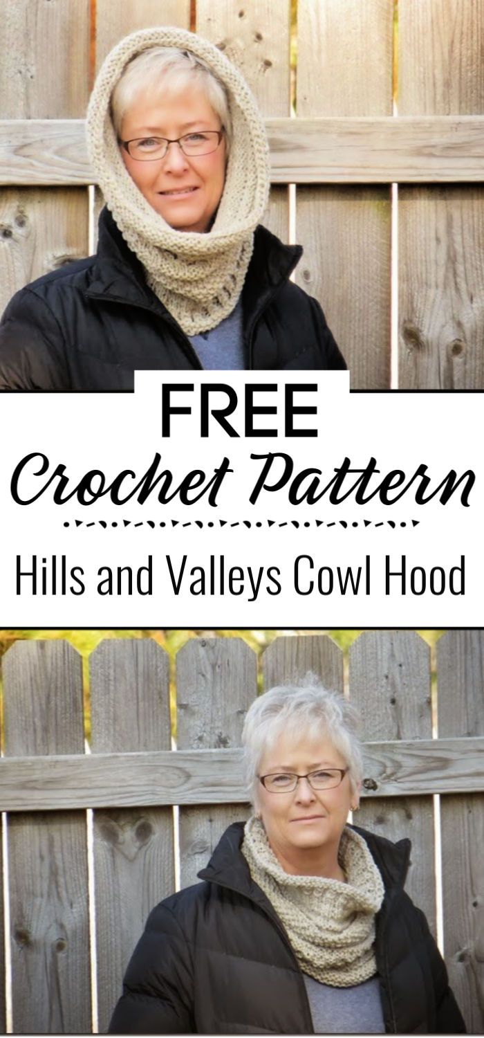Hills and Valleys Cowl Hood Free Pattern