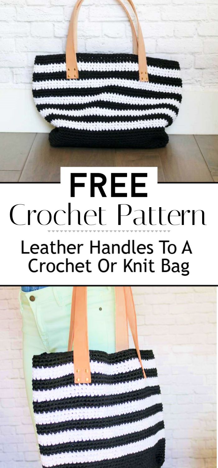 How To Add Leather Handles To A Crochet Or Knit Bag