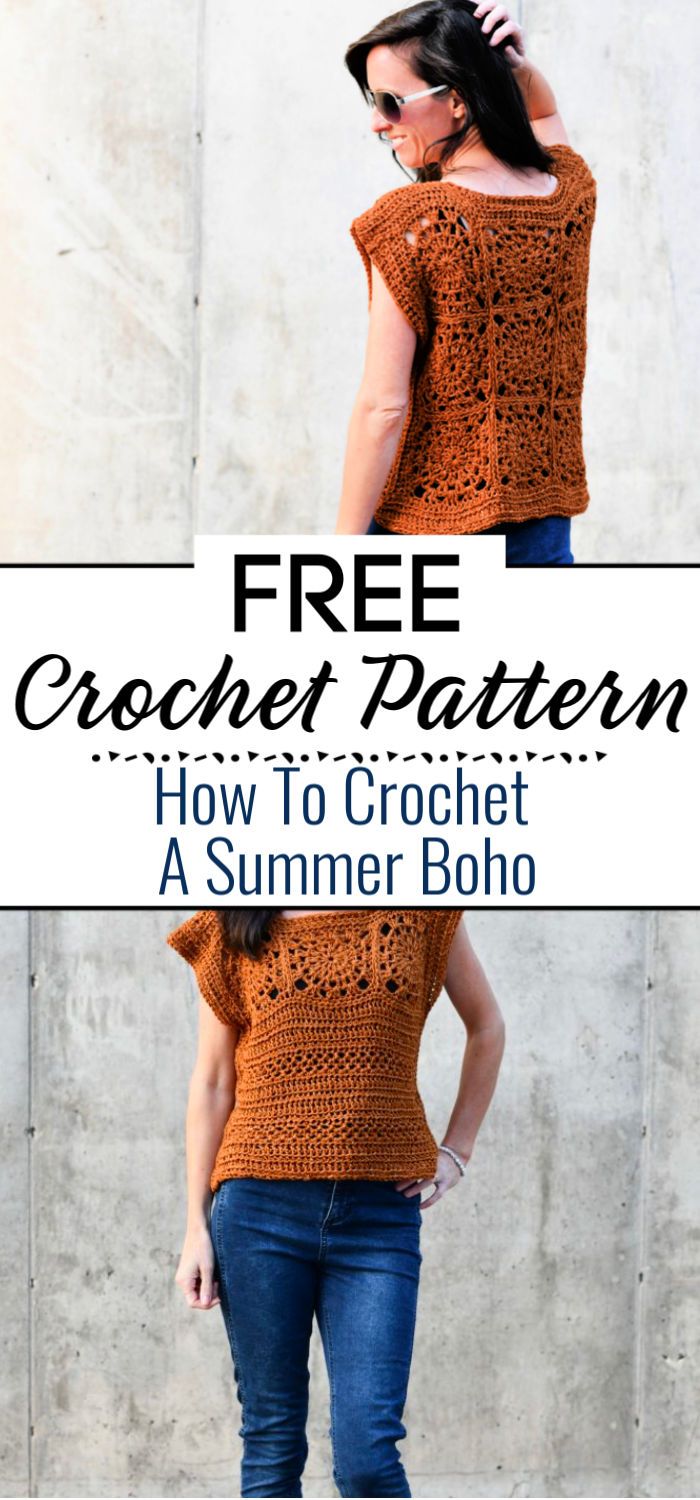 How To Crochet A Summer Boho Top Free Pattern