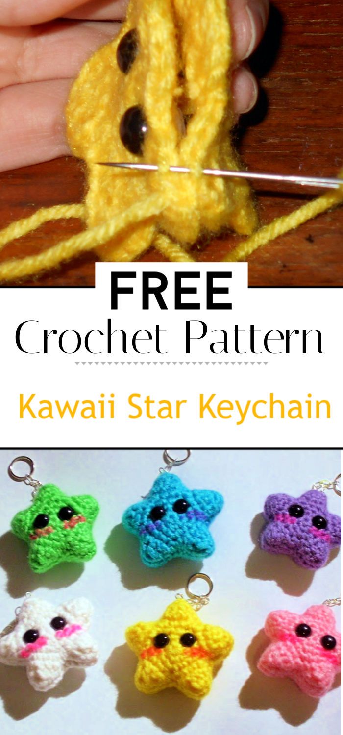 Kawaii Star Keychain Pattern