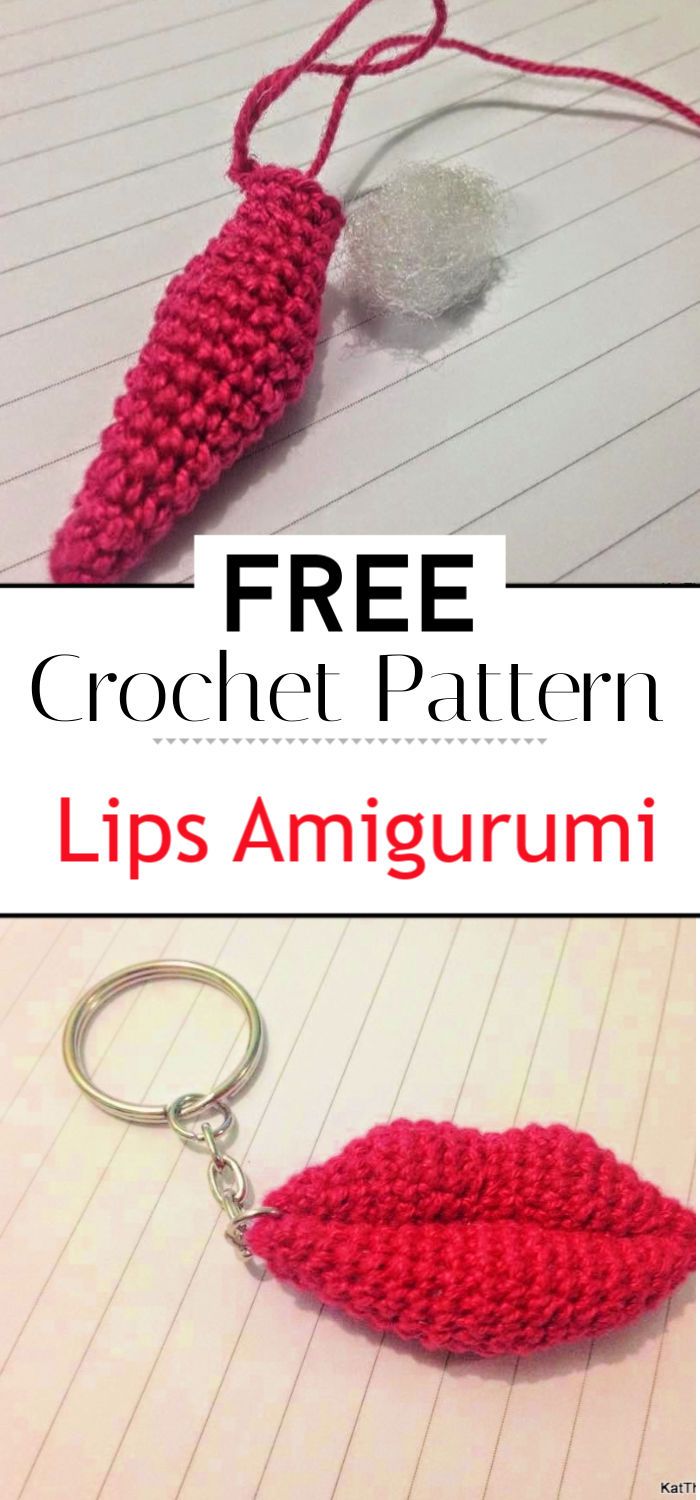 Lips Amigurumi Free Pattern