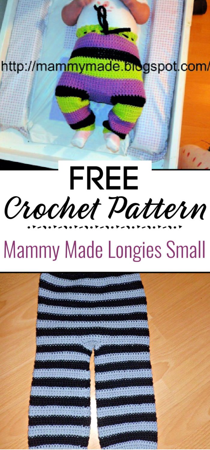 Mammy Made Crochet Longies Small