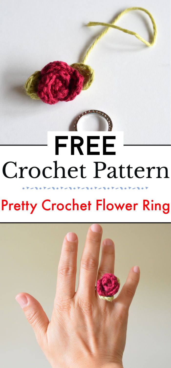 Pretty Crochet Flower Ring