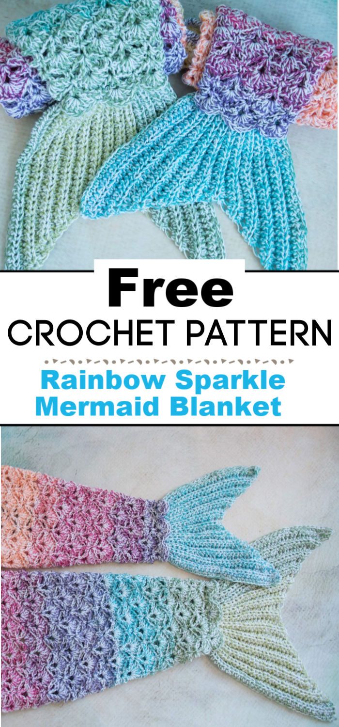 Rainbow Sparkle Mermaid Blanket