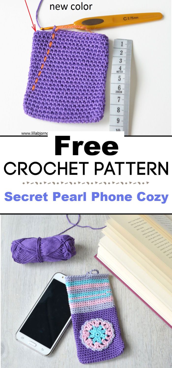 Secret Pearl Phone Cozy Free Pattern